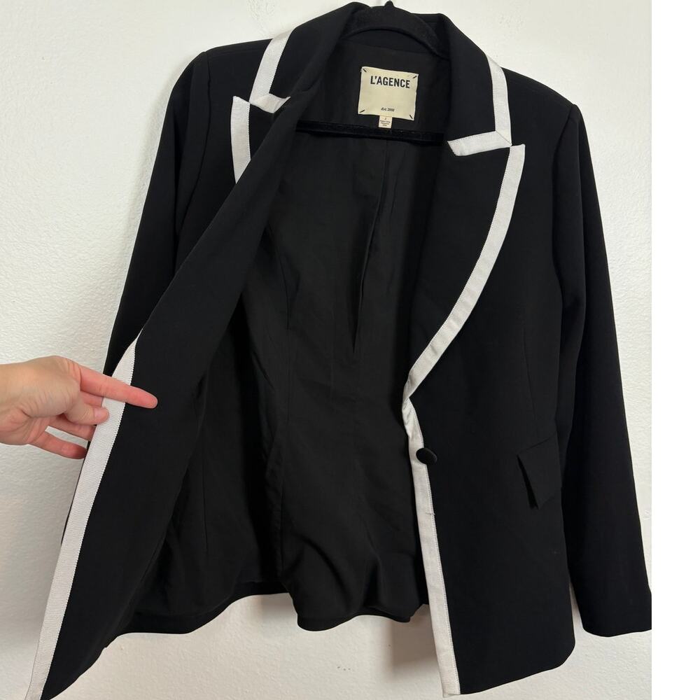 L'agence Tuxedo Style Single Button Notched Lapel… - image 4